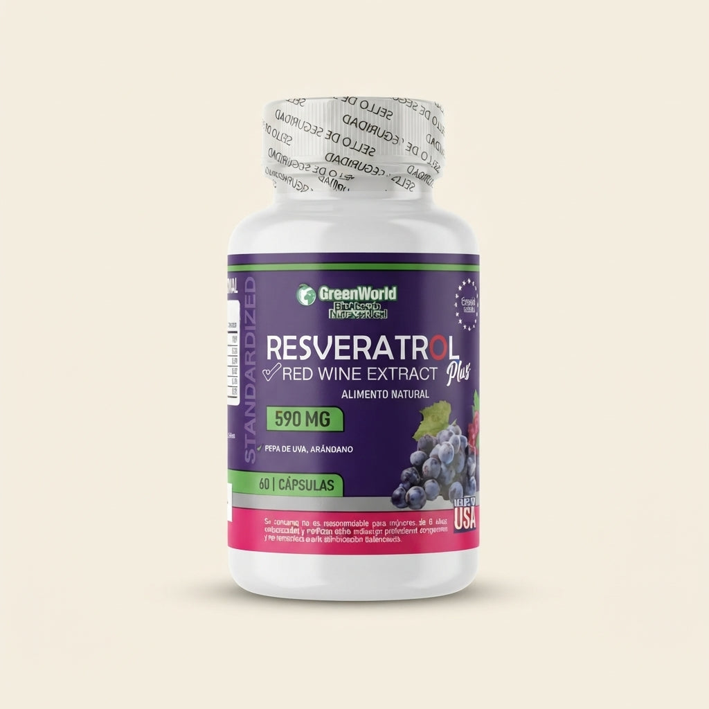 Resveratrol 100% Puro — Antioxidante Avanzado